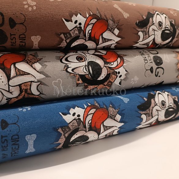 Kutya a legjobb barátom loneta (dekortextil) szürke