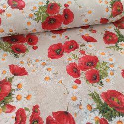 Pipacs és kamilla mintás loneta (dekortextil)