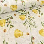 Oliva mintás loneta (dekortextil)