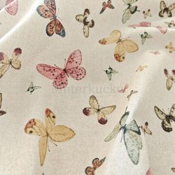 Drapp alapon színes pillangós loneta (dekortextil) 