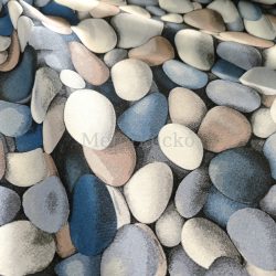 Kék kavics mintás loneta (dekortextil) 
