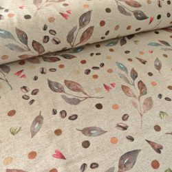 Kávészemes leveles őszi loneta (dekortextil)