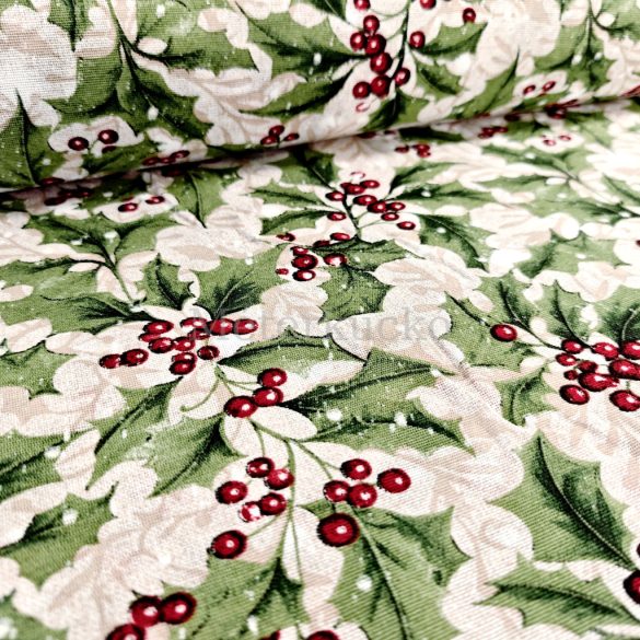 Drappos alapon magyal mintás karácsonyi loneta (dekortextil)