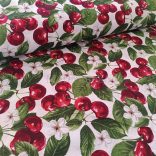 Cseresznye mintás loneta (dekortextil)