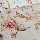 Ekrü alapon futórózsa mintás loneta (dekortextil)