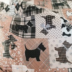 Skót terrier mintás loneta (dekortextil)