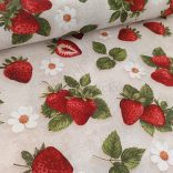 Eper mintás loneta (dekortextil)