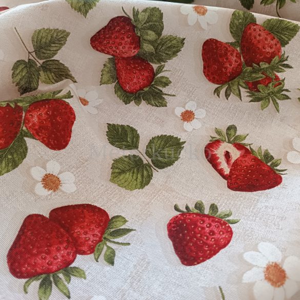 Eper mintás loneta (dekortextil)