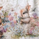 Húsvéti, bordűrös, digitális nyomtatású loneta (dekortextil)