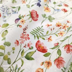 Réti virágok mintás loneta (dekortextil)