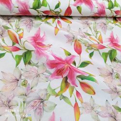 Liliom mintás digitális nyomtatású loneta (dekortextil)