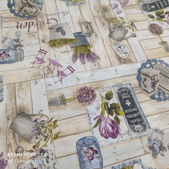 Romantic garden loneta (dekortextil)