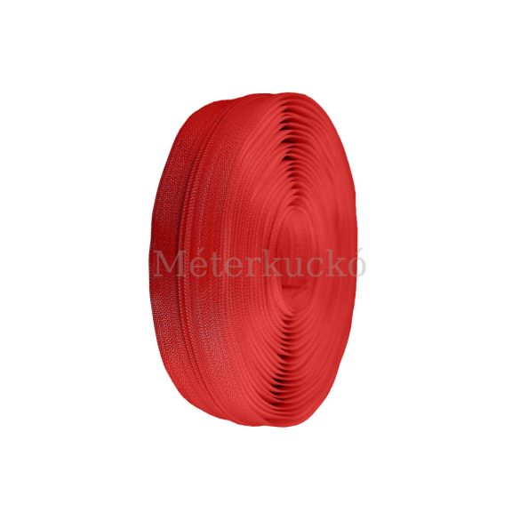 Piros folyóméteres cipzár No3 (3mm)