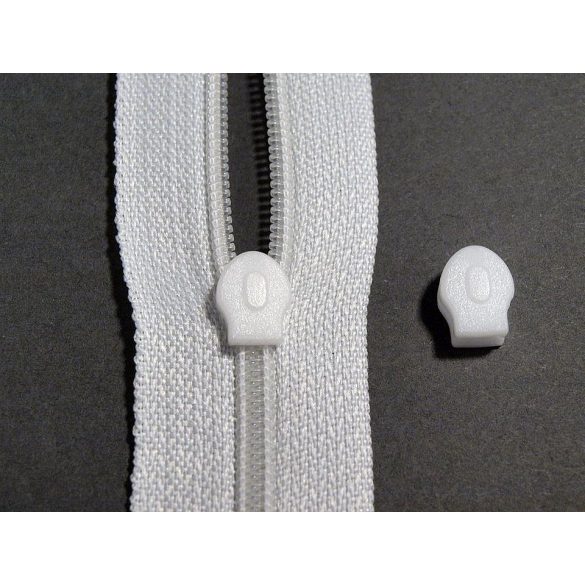 Folyóméteres cipzár fehér (3mm)