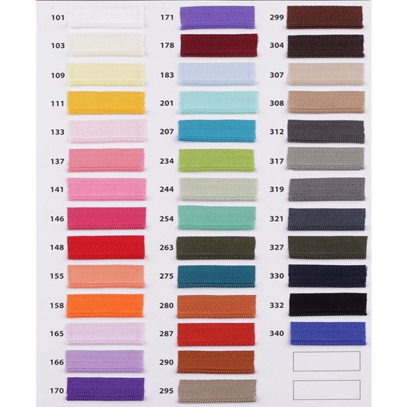 Folyóméteres cipzár fehér (3mm)