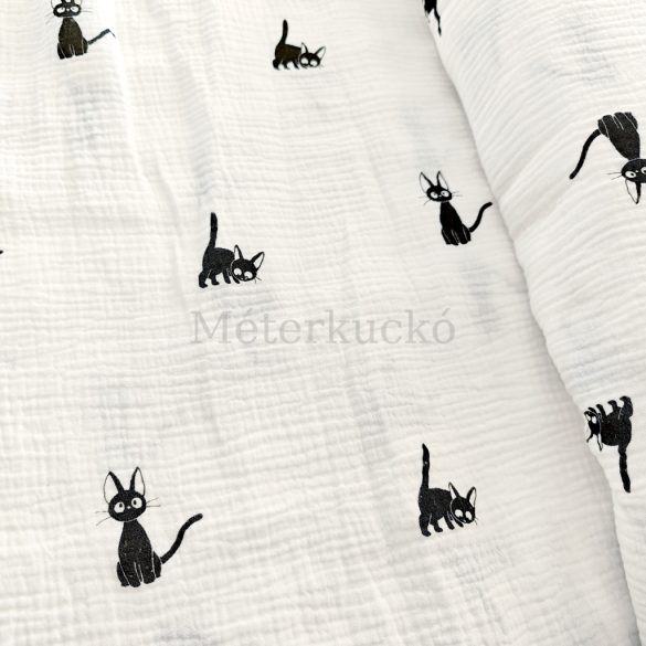 Cica mintás dupla géz