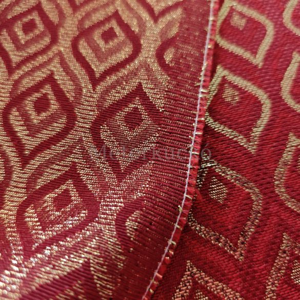 Arany lurexes piros-arany mintás karácsonyi jacquard EXTRA 320cm széles!