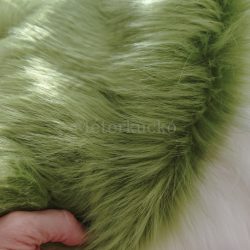 Hosszú szálú műszőrme zöld (6-7cm) extra puha