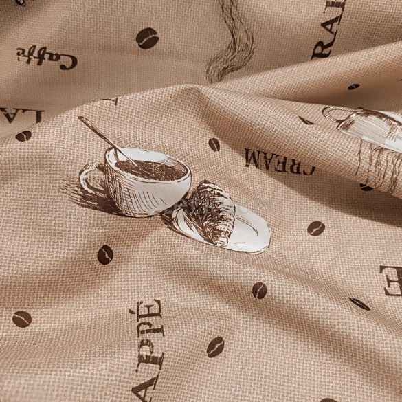 Kávé mintás party vízlepergető vászon
