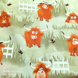 Ferdinánd, a bika mintás pamutvászon