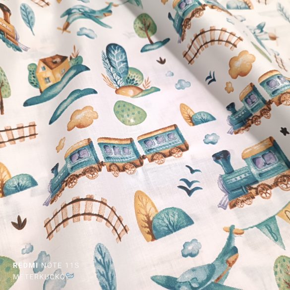 Pamutvászon vonatos