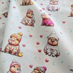 Capybara mintás digitális nyomtatású pamutvászon 