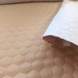   Bézs steppelt vízlepergetős méhsejt mintás OXFORD (gyöngyvászon)