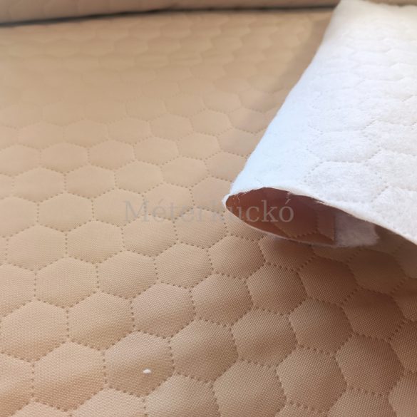 Bézs steppelt vízlepergetős méhsejt mintás OXFORD (gyöngyvászon)