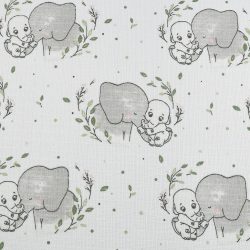 Halványkék alapon elefántos tetra pelenka